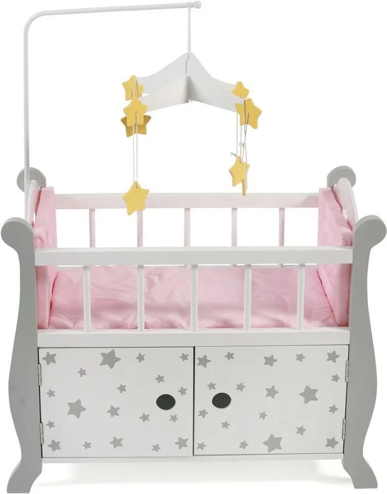 CHIC2000 Puppenbett Stars Grau mit Mobile & Stauraum - Bild 2