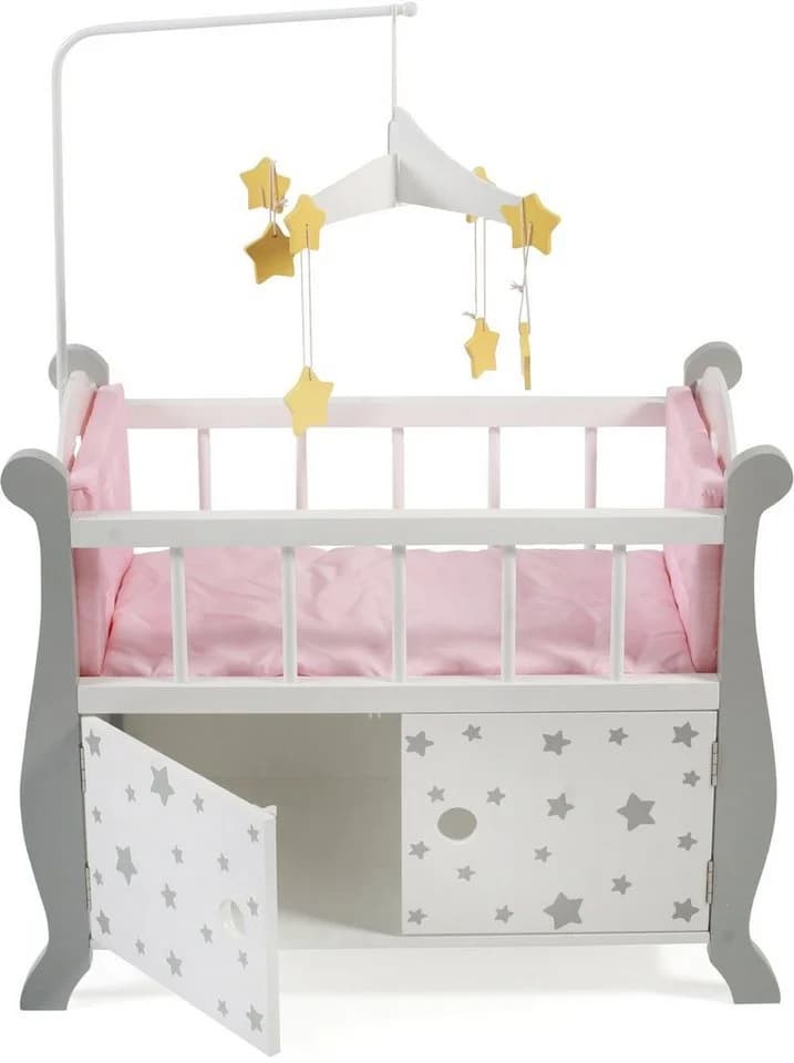 CHIC2000 Puppenbett Stars Grau mit Mobile & Stauraum - Bild 3