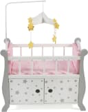 CHIC2000 Puppenbett Stars Grau mit Mobile & Stauraum Bild 5