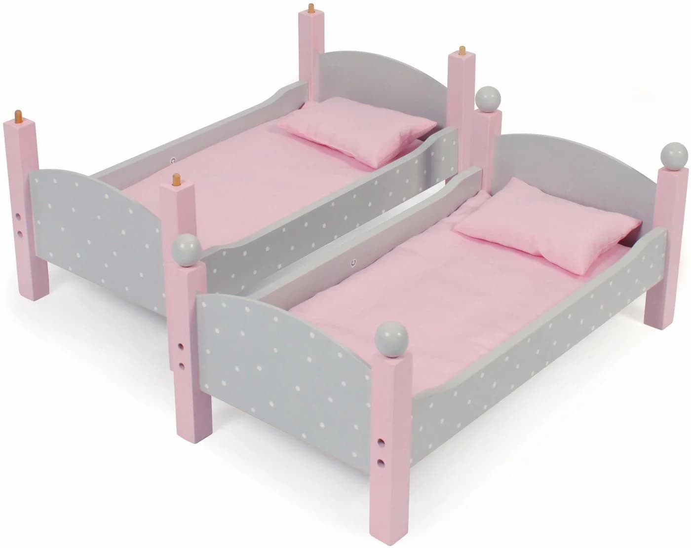 CHIC2000 Puppenbett Puntos Grau - Modular als Etagenbett oder Einzelbett