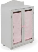 CHIC2000 Puppenkleiderschrank Puntos Grau mit Kleiderstange und Box Bild 2