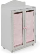 CHIC2000 Puppenkleiderschrank Puntos Grau mit Kleiderstange und Box Bild 4