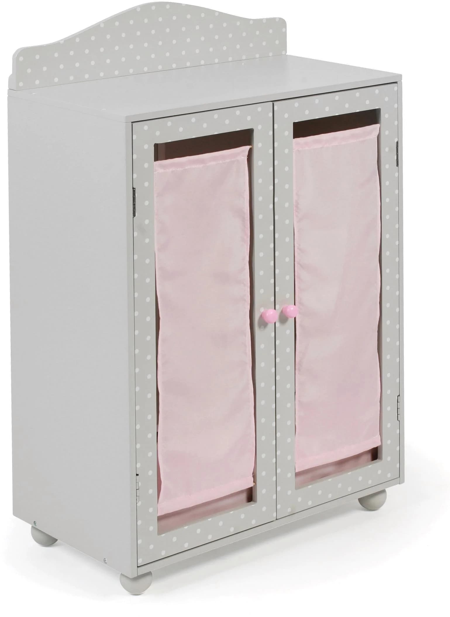 CHIC2000 Puppenkleiderschrank Puntos Grau mit Kleiderstange und Box - Bild 4