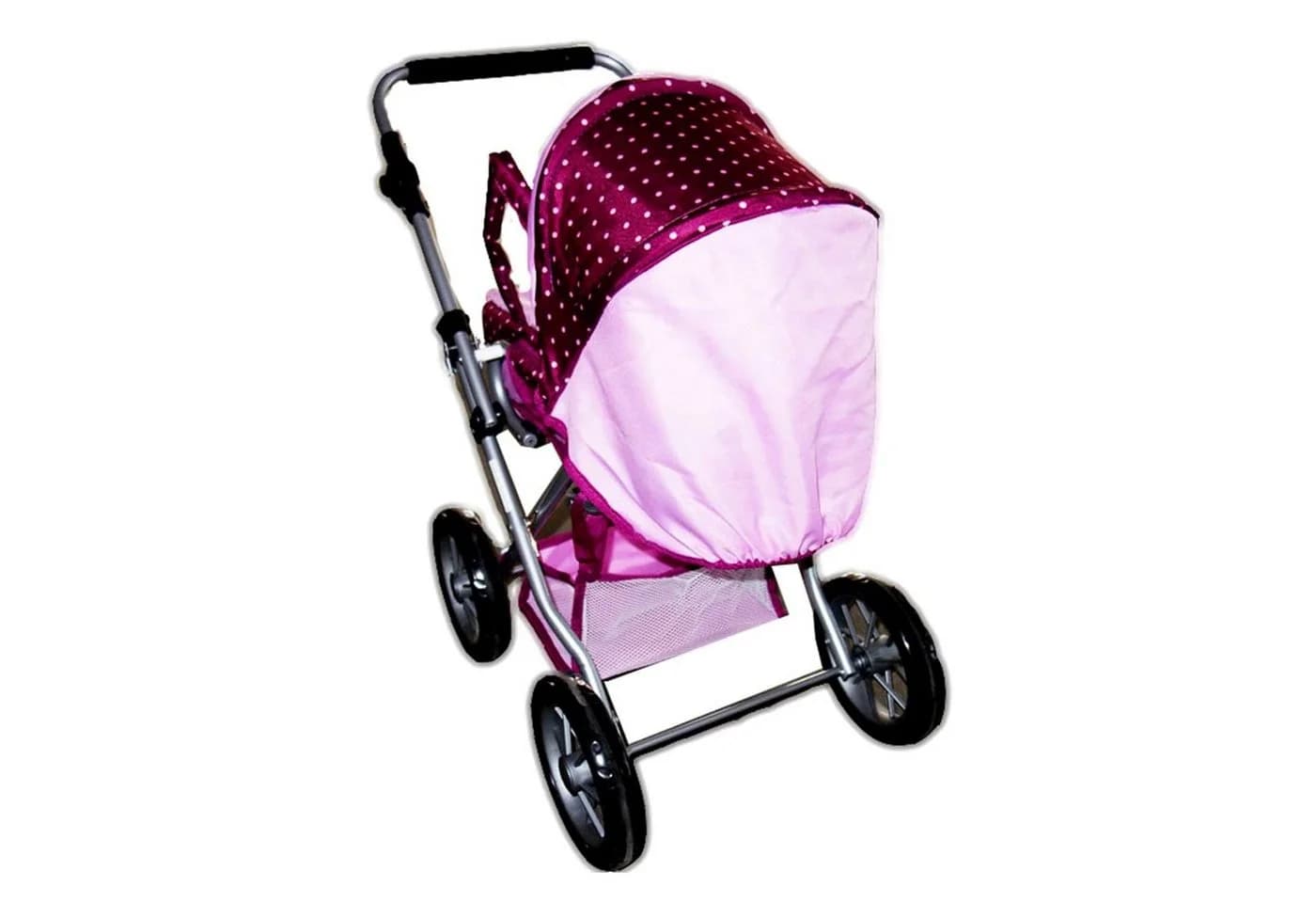 CHIC2000 Kombi-Puppenwagen LENI Dots Brombeere höhenverstellbar