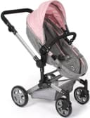 CHIC2000 Kombi-Puppenwagen Linus Grau-Rosa Set mit Babywanne und Autositz Bild 4