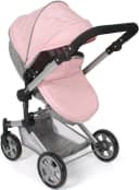 CHIC2000 Kombi-Puppenwagen Linus Grau-Rosa Set mit Babywanne und Autositz Bild 5