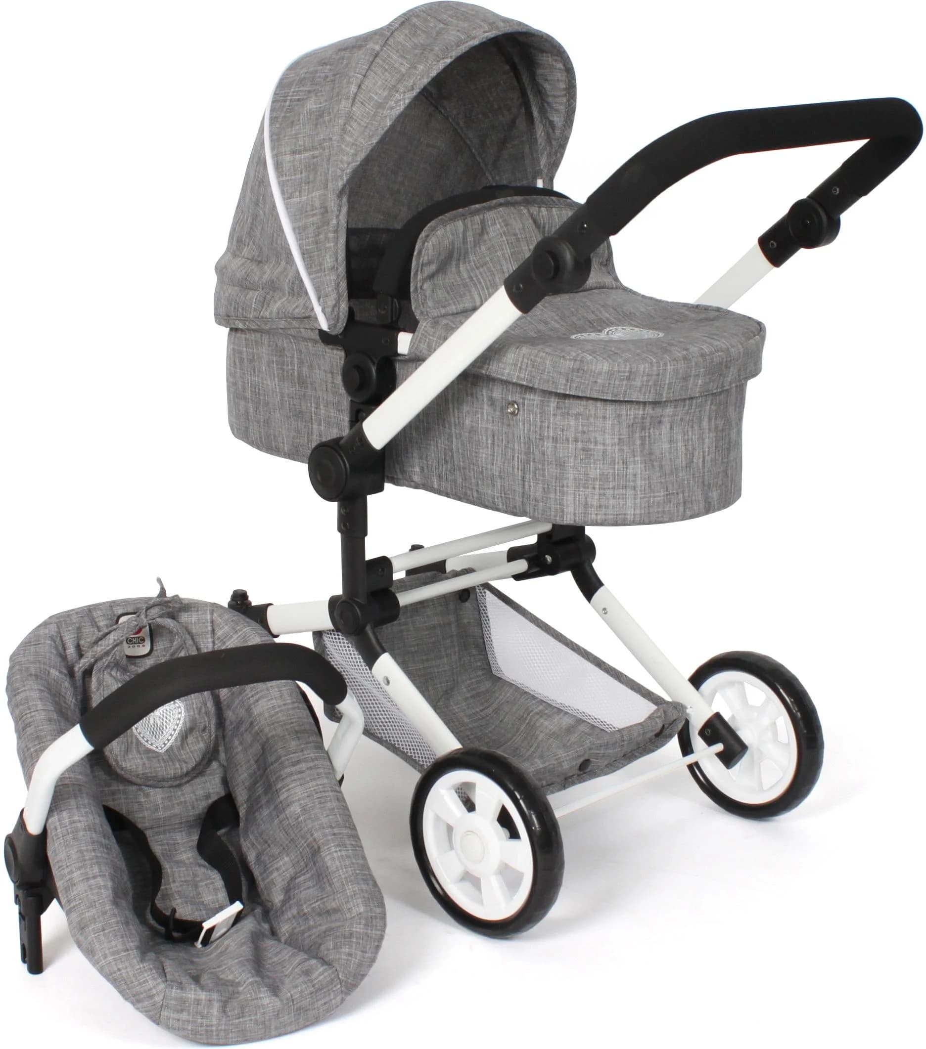 CHIC2000 Linus Kombi-Puppenwagen Jeans Grey