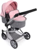 CHIC2000 Kombi-Puppenwagen Mika Grau-Rosa mit schwenkbaren Vorderrädern Bild 2