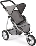 CHIC2000 Puppenbuggy Leon Melange Grau - Jogging Buggy mit Verstellbarem Griff Bild 2