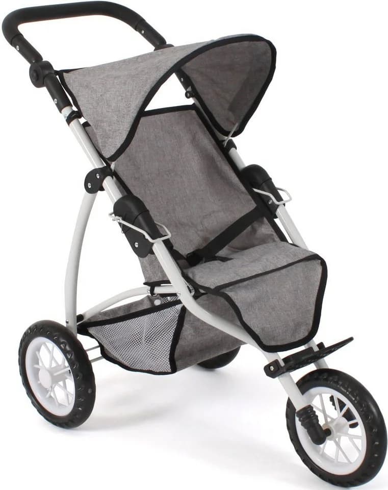 CHIC2000 Puppenbuggy Leon Melange Grau - Jogging Buggy mit Verstellbarem Griff - Bild 2
