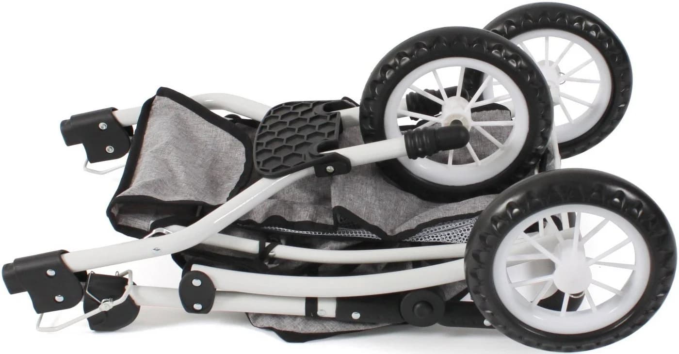 CHIC2000 Puppenbuggy Leon Melange Grau - Jogging Buggy mit Verstellbarem Griff - Bild 4