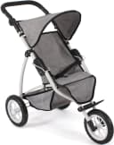 CHIC2000 Puppenbuggy Leon Melange Grau - Jogging Buggy mit Verstellbarem Griff Bild 5