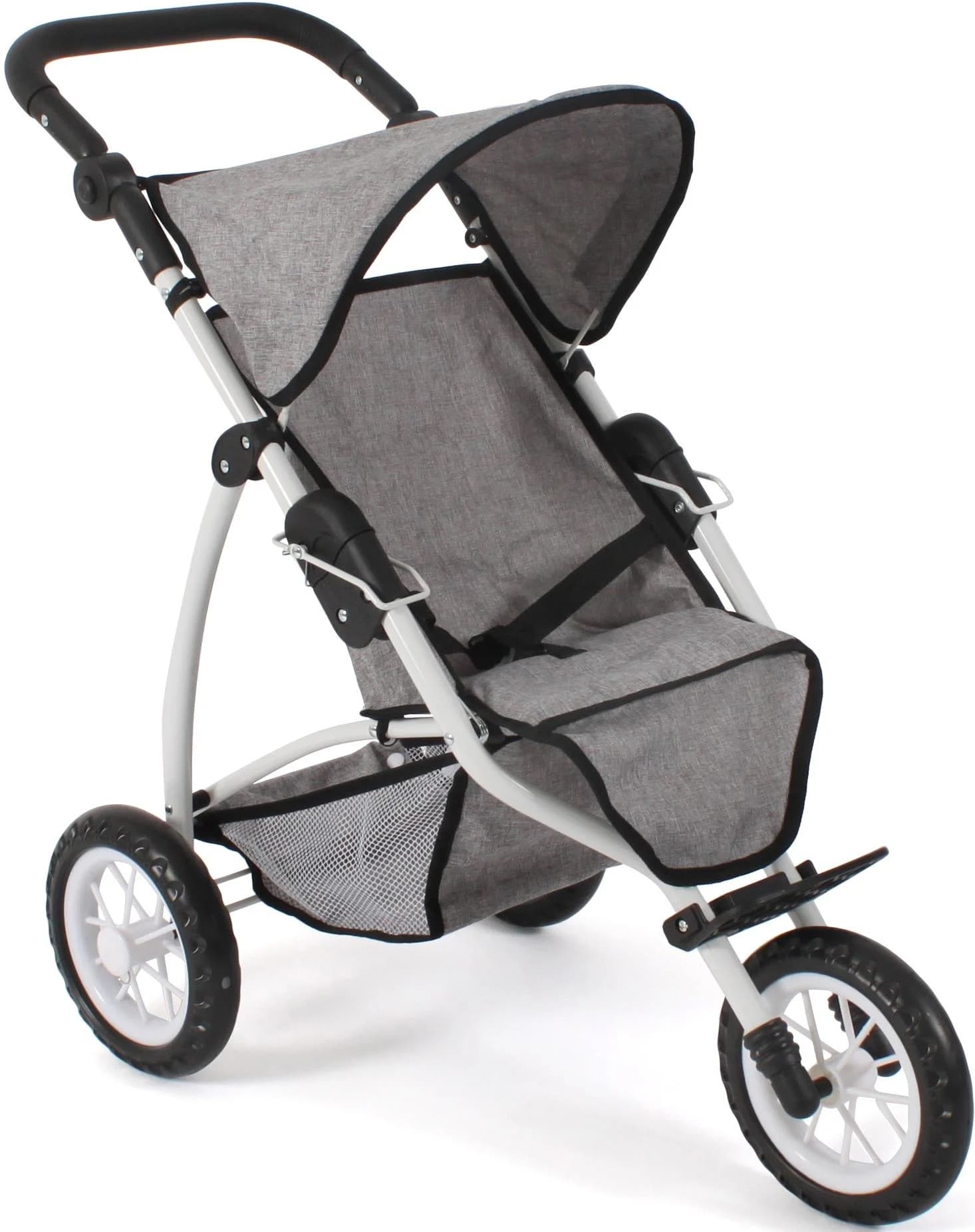 CHIC2000 Puppenbuggy Leon Melange Grau - Jogging Buggy mit Verstellbarem Griff - Bild 5