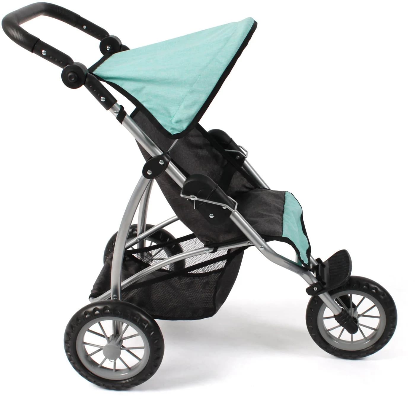 CHIC2000 Puppenbuggy Leon Melange Mint mit höhenverstellbarem Griff