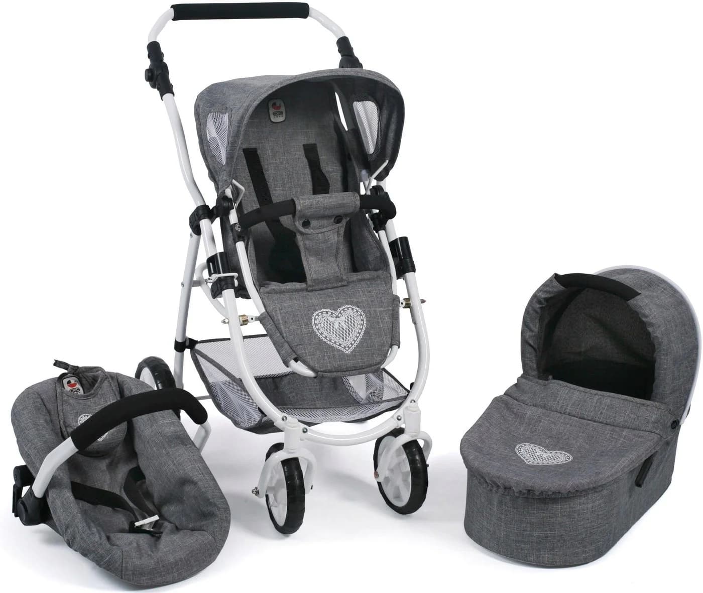 CHIC2000 Kombi-Puppenwagen Emotion All In 3in1 Jeans Grey - Bild 2
