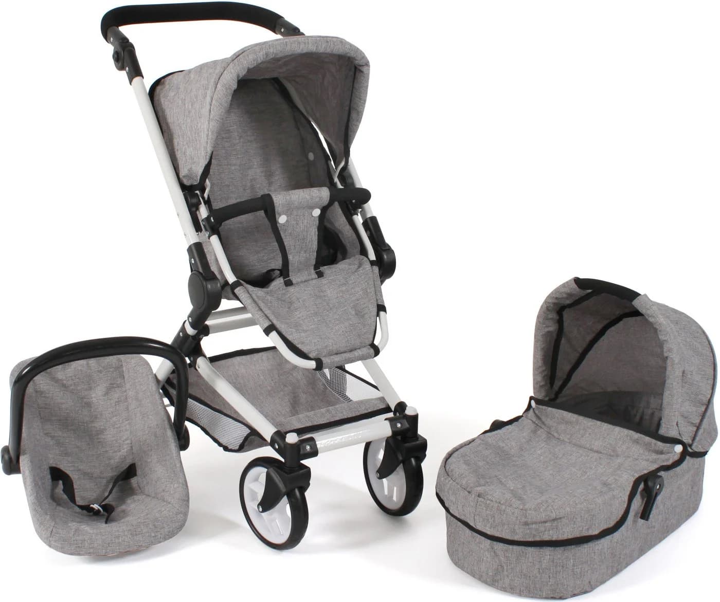 CHIC2000 Kombi-Puppenwagen Fides 3in1 Melange Grau - Bild 2