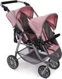 CHIC2000 Puppen-Zwillingsbuggy Vario Grau-Rosa Bild 2