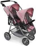 CHIC2000 Puppen-Zwillingsbuggy Vario Grau-Rosa Bild 5