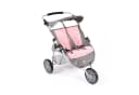 CHIC2000 Puppenwagen 697 15 Zwillings-Jogger Melange grau-rosa Bild 2