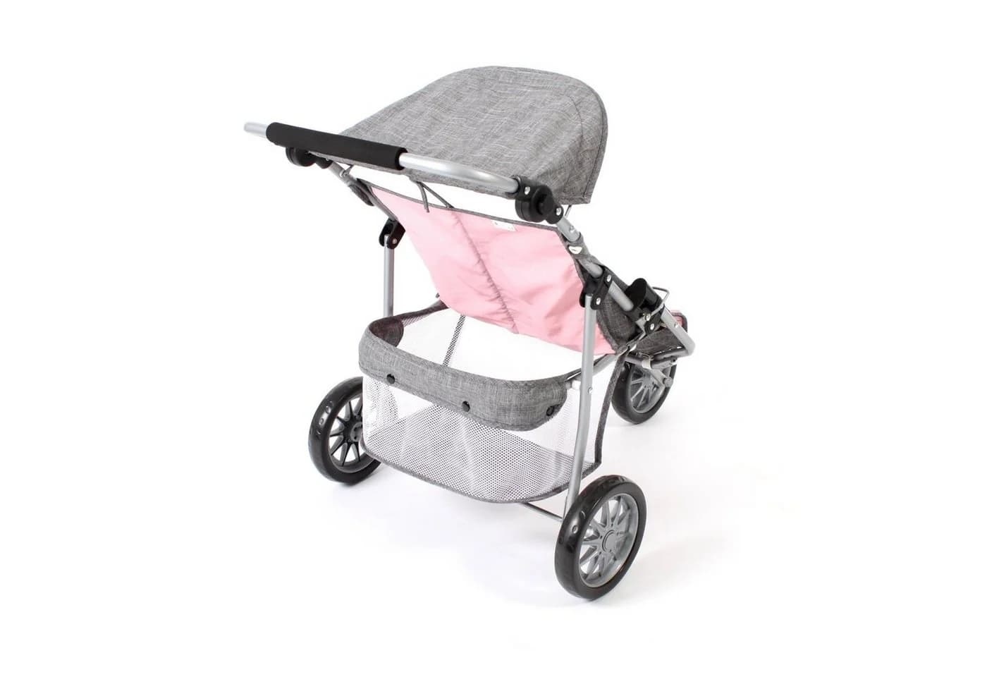 CHIC2000 Puppenwagen 697 15 Zwillings-Jogger Melange grau-rosa - Bild 3