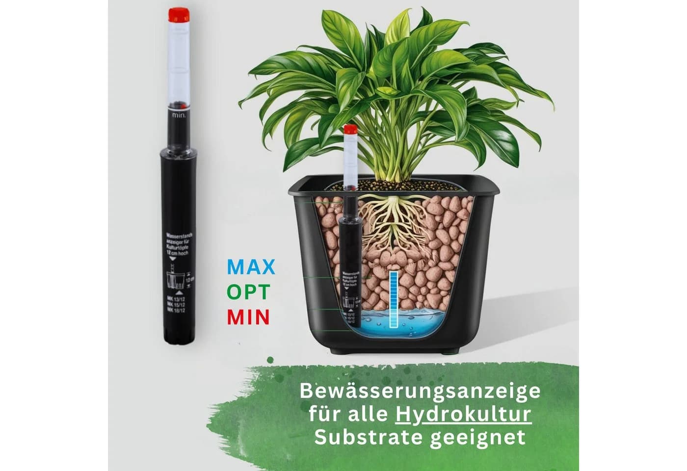 LENI Blumentopf Atlas Übertopf Kunststoff matt mit Hydrokulturtopf - Bild 5