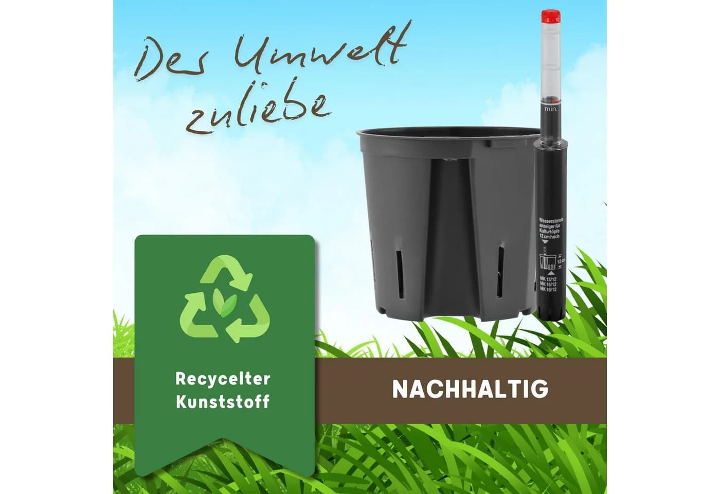 LENI Blumentopf Atlas Übertopf Kunststoff matt Weiß Starter-Set - Bild 3