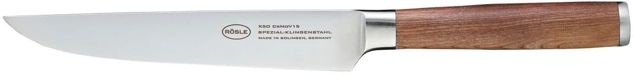 RÖSLE Fleischmesser Masterclass Silber Holz 18 cm X50 CrMoV15