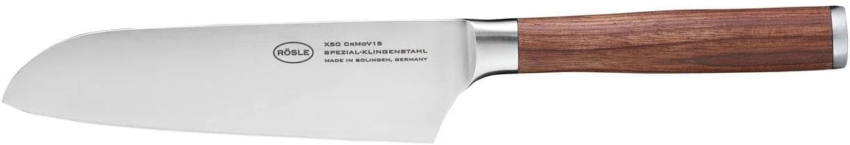 RÖSLE Santokumesser Masterclass Silber Holz 17cm X50 CrMoV15