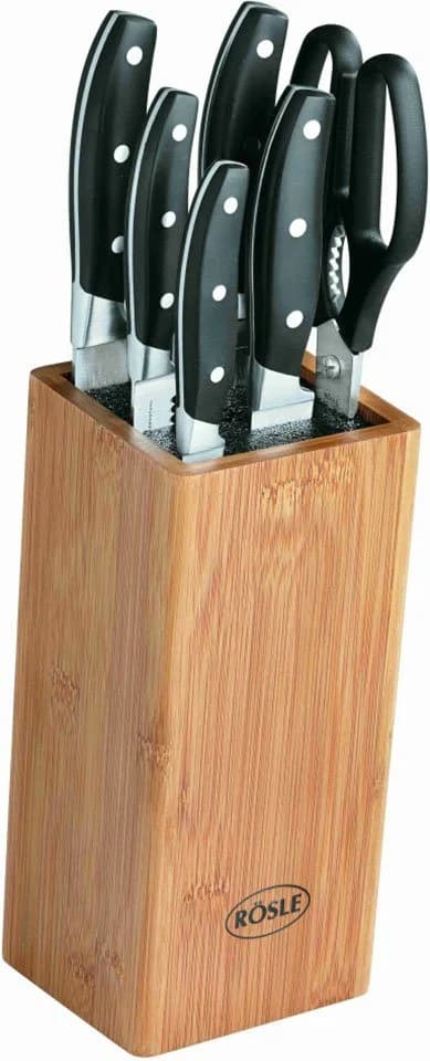 RÖSLE Messerblock Cuisine 7-tlg. Bambus mit 5 Spezialstahl-Messern & Schere - Bild 2