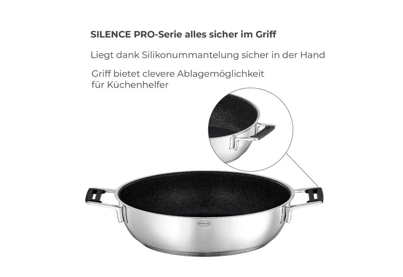 RÖSLE Bratpfanne SILENCE PRO Ø 28 cm mit Deckel ProResist - Bild 4