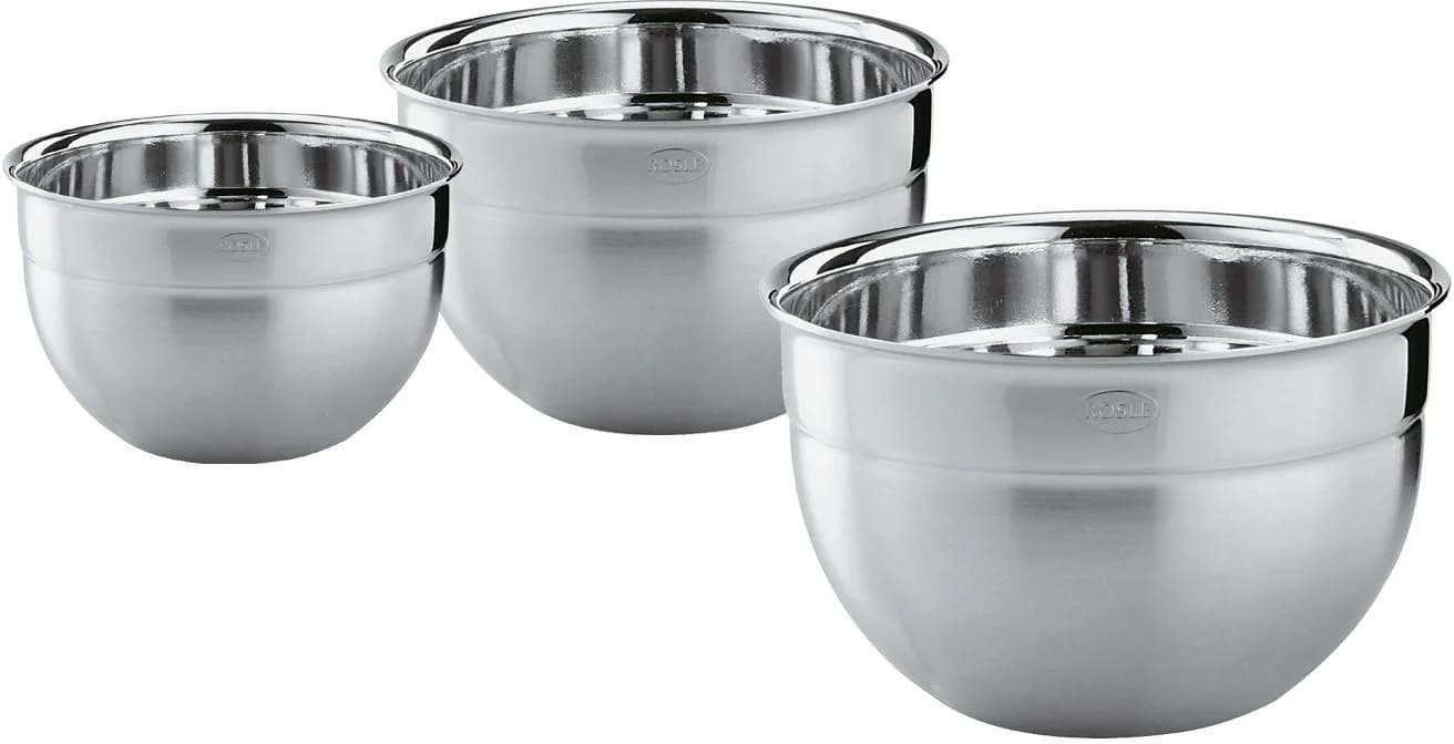 RÖSLE Edelstahlschüssel Set 3-tlg. Silber Edelstahl