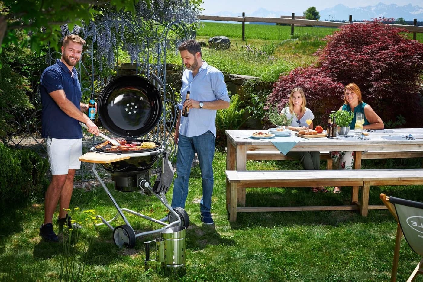 RÖSLE Grillbesteckhaken No.1 5-tlg. Edelstahl 18/10 & Silikon für Kugelgrill - Bild 4