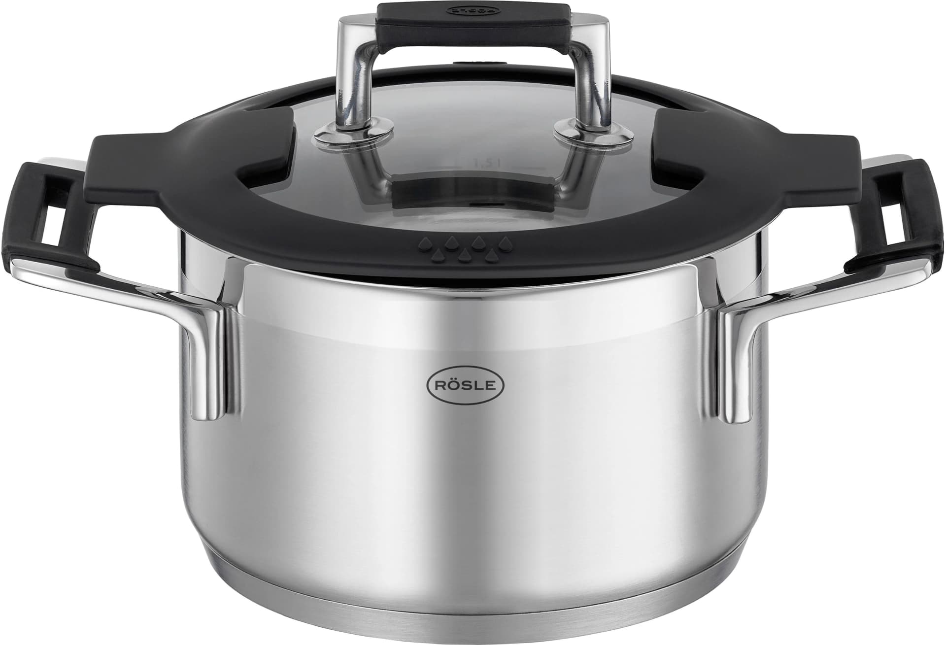 RÖSLE SILENCE PRO Kochtopf Silber/Schwarz 1,9 l