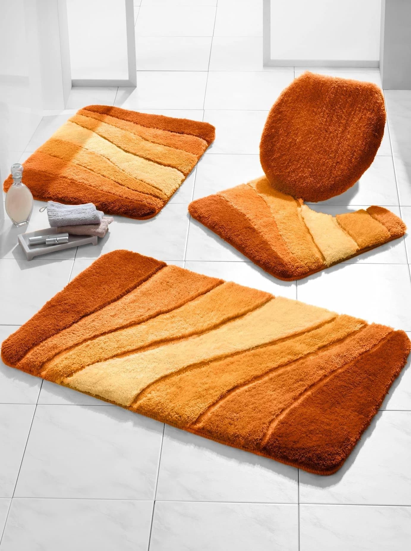Badematte MEUSCH "Ocean" Safran Wellen Design