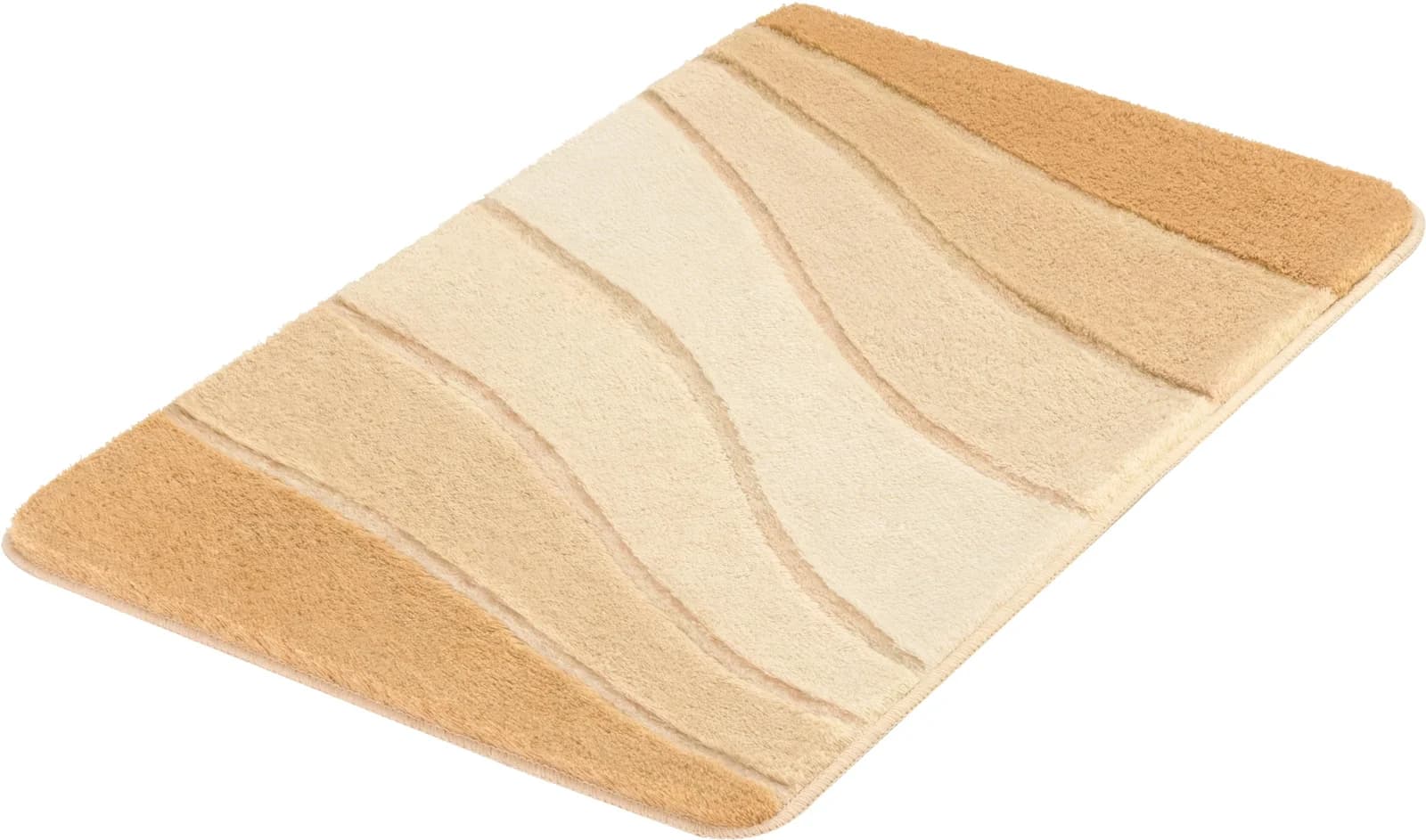 Badematte MEUSCH "Ocean" Braun Kunstfaser Wellen Design