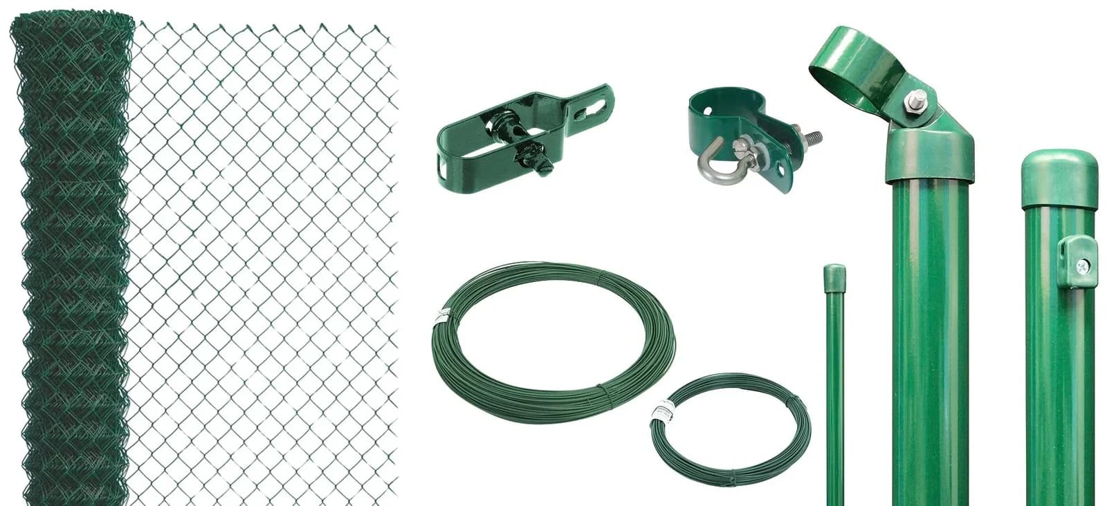 ALBERTS Maschendrahtzaun Grün 150cm H x 50m L Pulverbeschichtet
