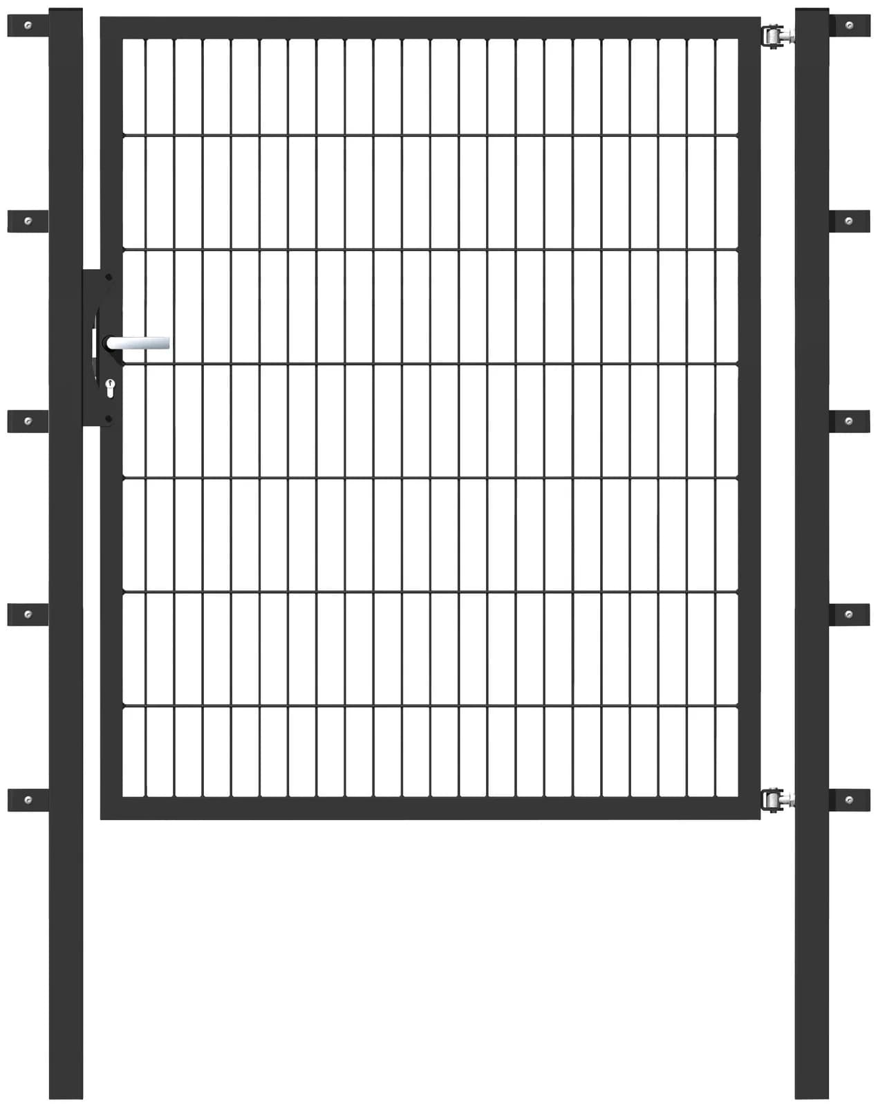 Zauneinzeltür ALBERTS Flexo Anthrazit Stahl 125 cm
