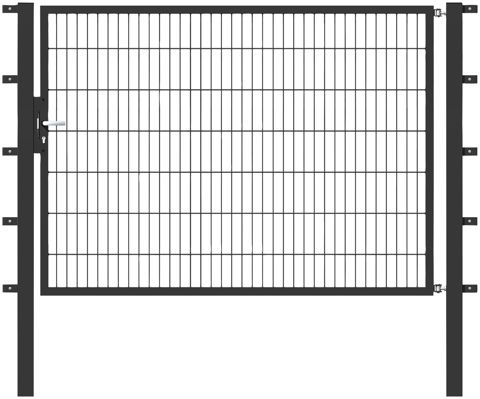 Zauneinzeltür ALBERTS Flexo Anthrazit 200 cm Stahl