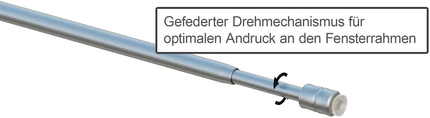 indeko Scheibenstange Screw Klemmstange Silber 9mm Bohrfrei - Bild 3