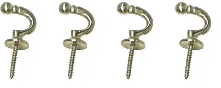 INDEKO Raffhaken Set 4-tlg. Silber Matt Metall