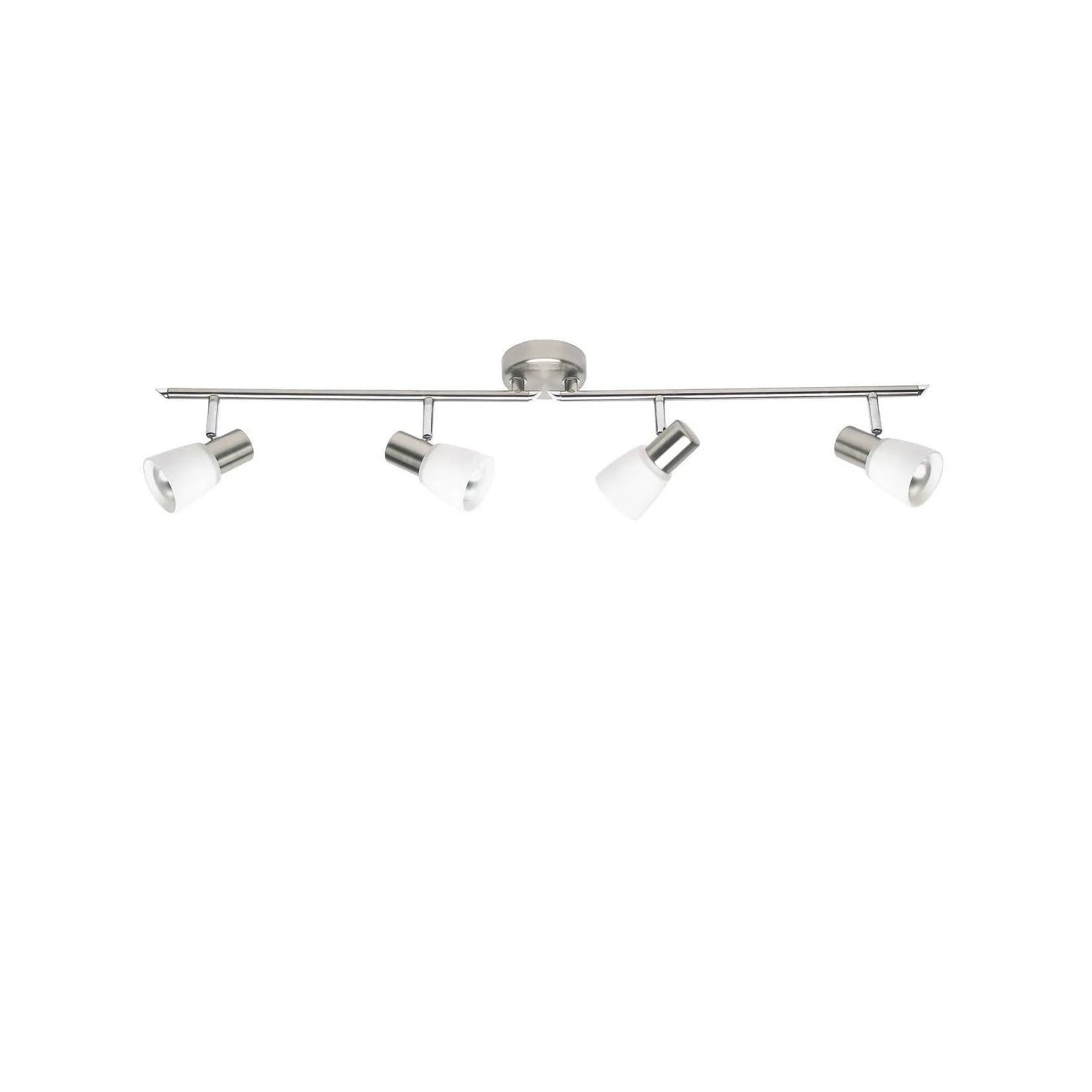 BRILLIANT Lampe Luca Spotrohr 4flg Eisen/Chrom/Weiß E14 40W