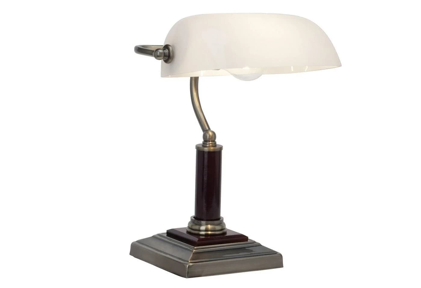 Brilliant Lampe Bankir Tischleuchte messing antik E27 - Bild 2