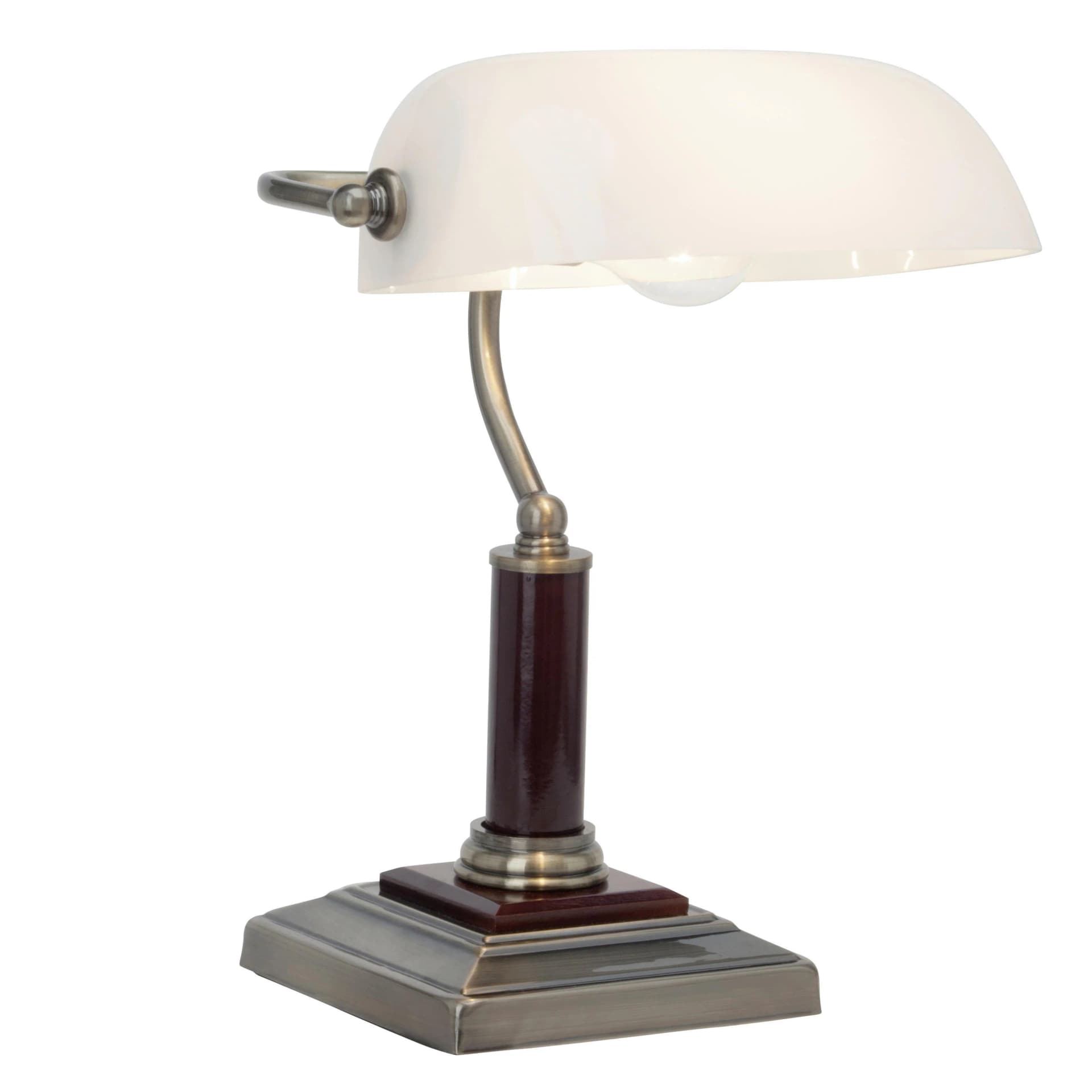 Brilliant Lampe Bankir Tischleuchte messing antik E27 - Bild 3