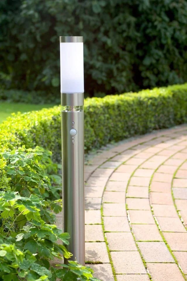 BRILLIANT Außen-Stehlampe Bole Edelstahl Silber mit Bewegungsmelder - Bild 2