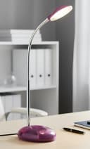 Brilliant LED Schreibtischlampe Timmi Flexibel Transparent/Rosa Bild 1