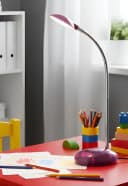 Brilliant LED Schreibtischlampe Timmi Flexibel Transparent/Rosa Bild 3