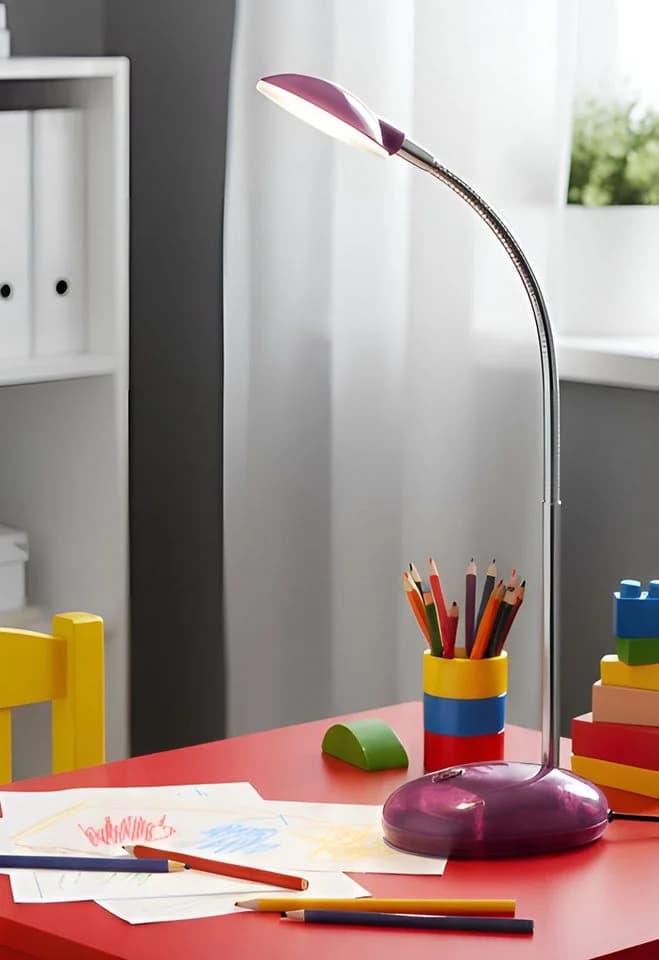 Brilliant LED Schreibtischlampe Timmi Flexibel Transparent/Rosa - Bild 3