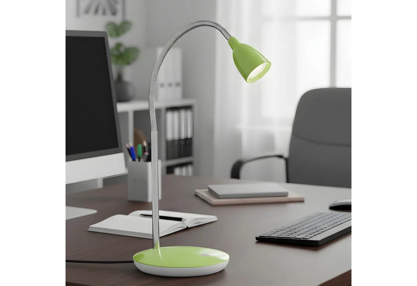 Brilliant LED Schreibtischlampe "Anthony" Grün Flexgelenk