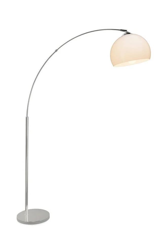 Brilliant Bogenlampe Vessa 1,7m chrom/weiß
