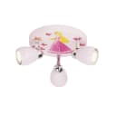 Brilliant Princess LED Deckenstrahler Rosa 3-flg schwenkbar Bild 1